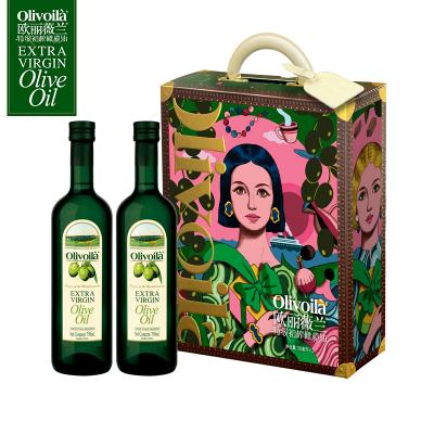 【薇娅推荐】欧丽薇兰特级初榨橄榄油750ML*2礼盒装设计师定制款