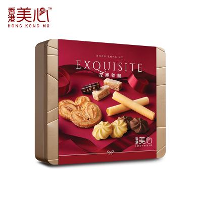 香港美心花团锦绣礼盒曲奇蛋卷蝴蝶酥糕点饼干礼盒226g