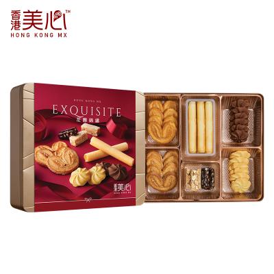 香港美心花团锦绣礼盒曲奇蛋卷蝴蝶酥糕点饼干礼盒226g